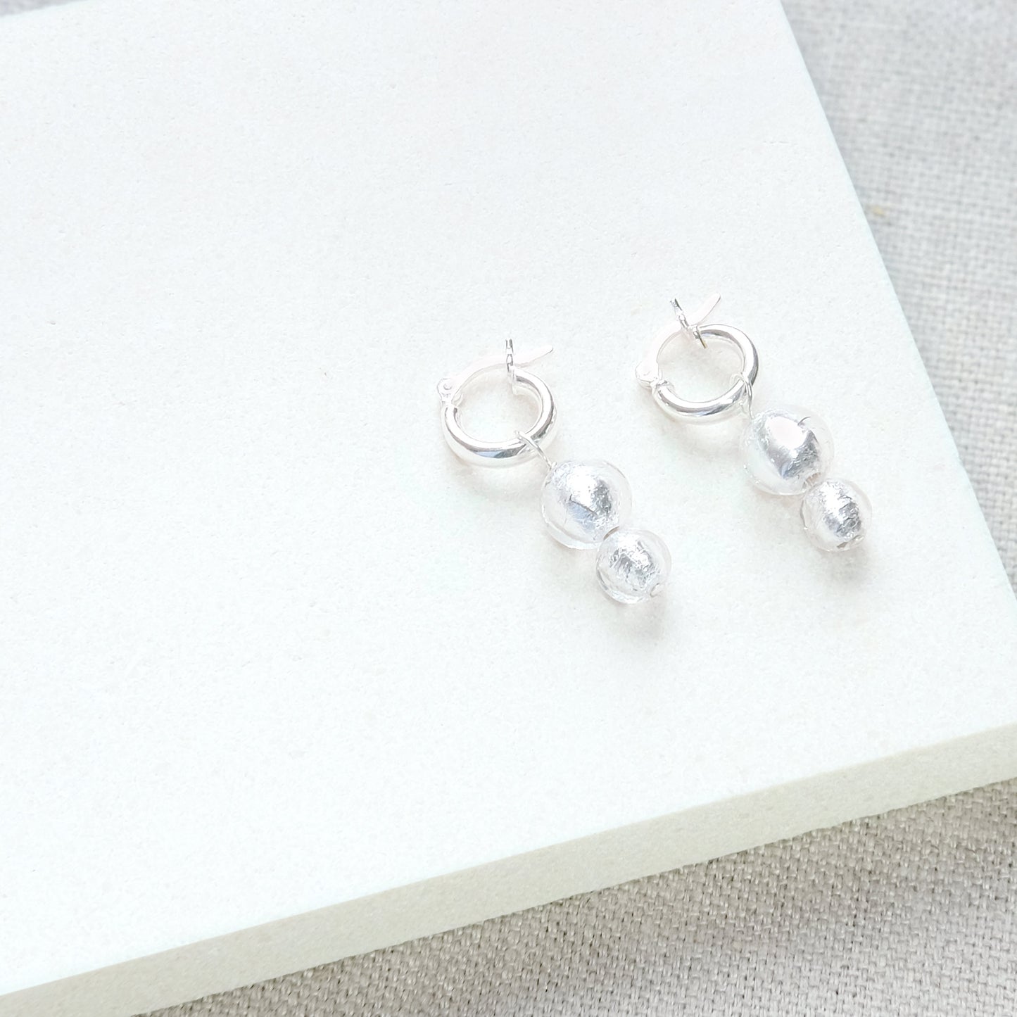 Shine On Duo Hoop Earrings - Sterling Silver