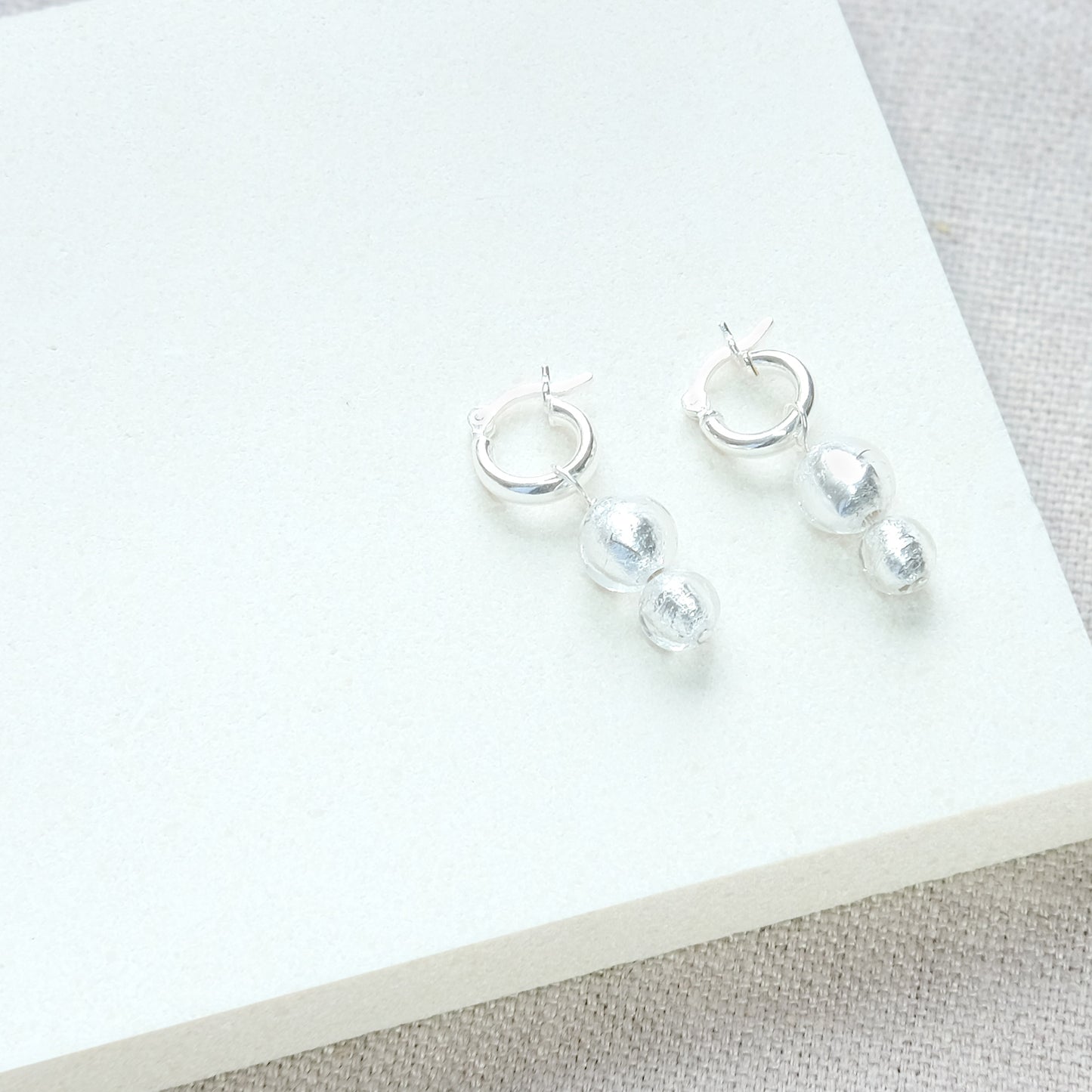 Shine On Duo Hoop Earrings - Sterling Silver