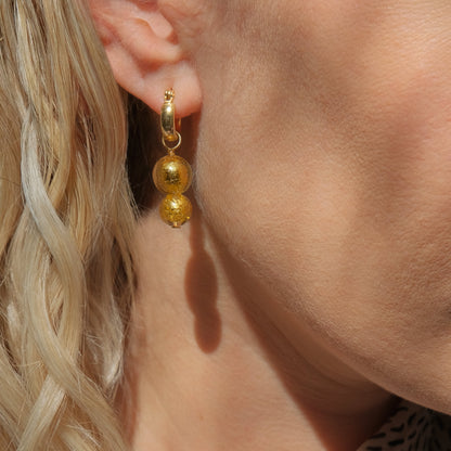 Shine On Duo Hoop Earrings - Gold Vermeil