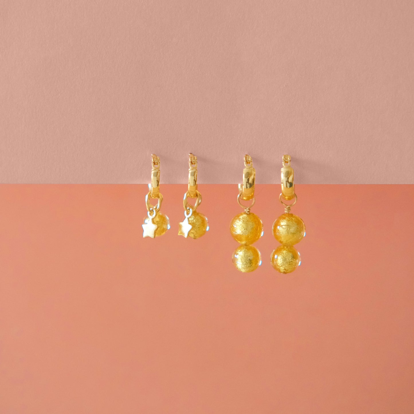 Shine On Duo Hoop Earrings - Gold Vermeil