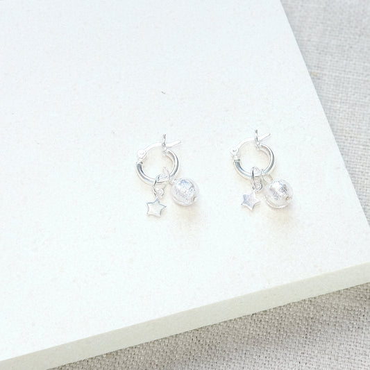 Shine On Huggie Earrings - Sterling Silver