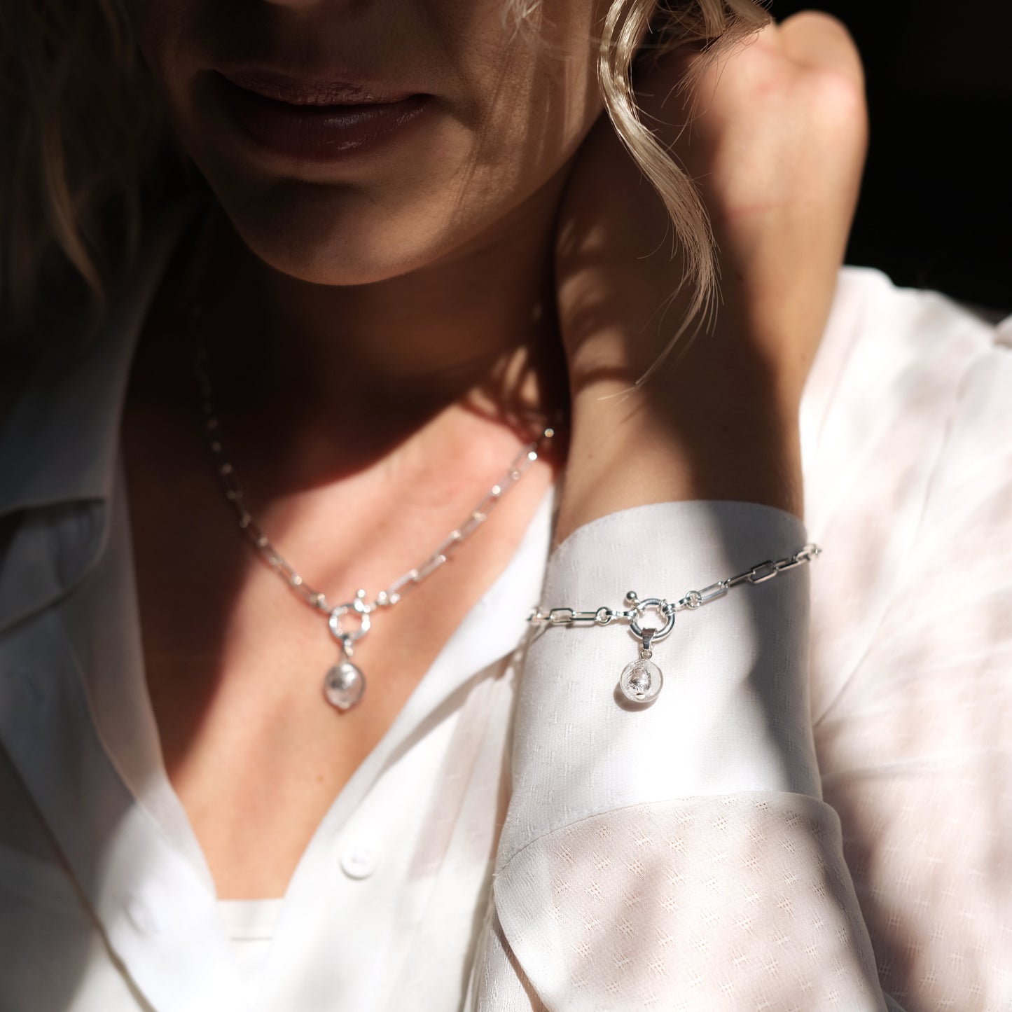 Shine On Charm Necklace - Sterling Silver