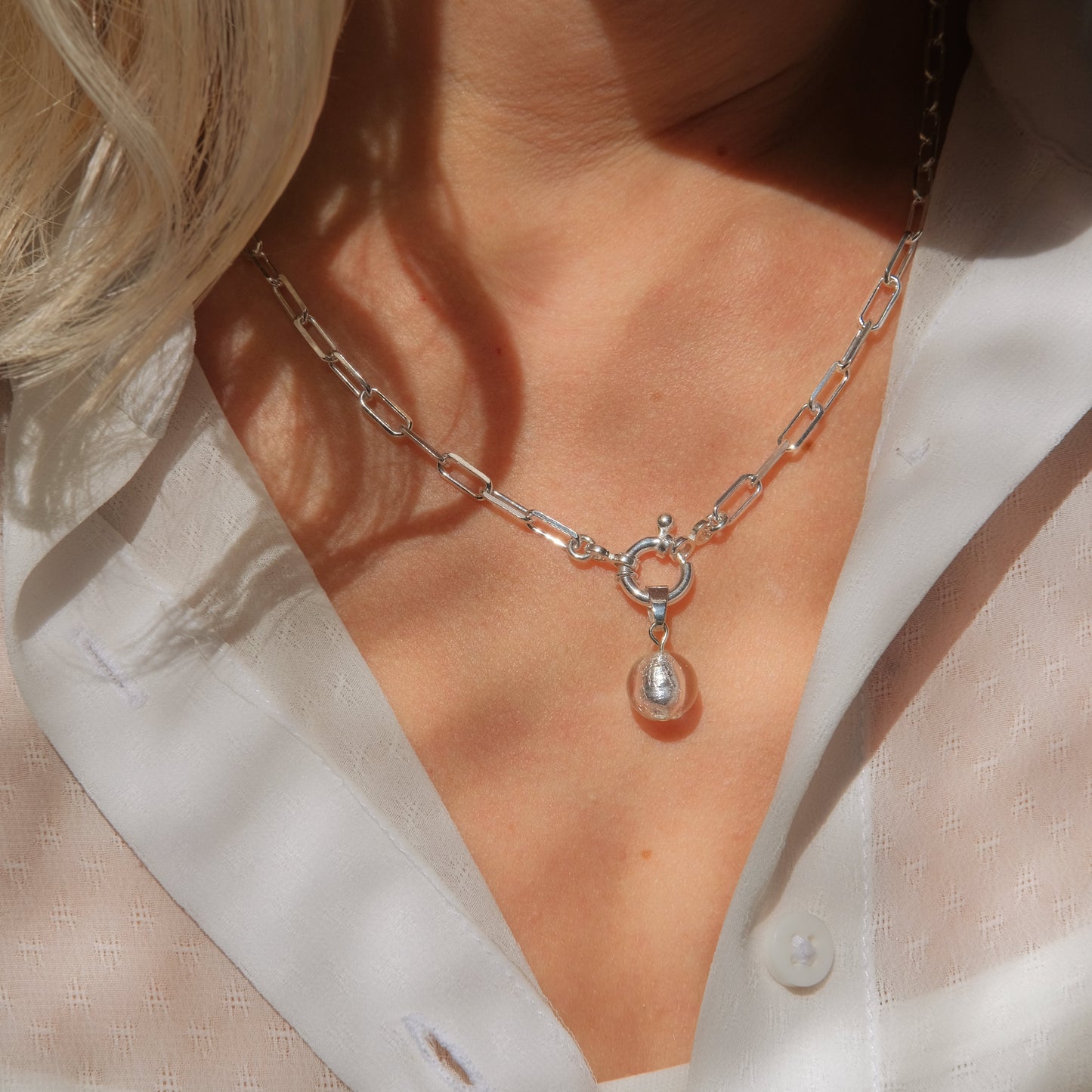 Shine On Charm Necklace - Sterling Silver