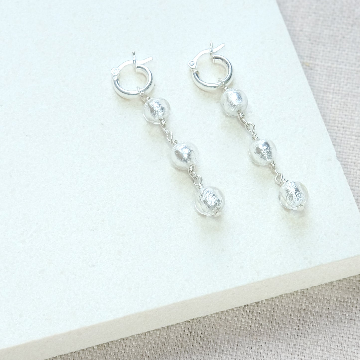 Shine On Trio Hoop Earrings - Sterling Silver