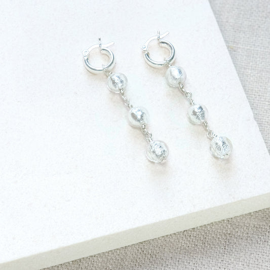 Shine On Trio Hoop Earrings - Sterling Silver