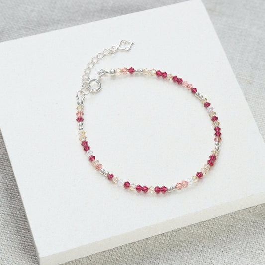 Stardust Bracelet - Ruby/Sterling Silver